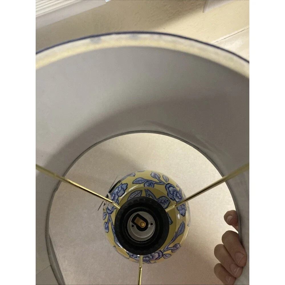 Brooks Brothers Yellow & Blue Floral Table Lamp
